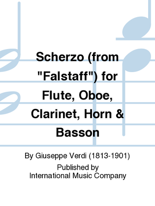 Book cover for Scherzo (From Falstaff) For Flute, Oboe, Clarinet, Horn & Basson