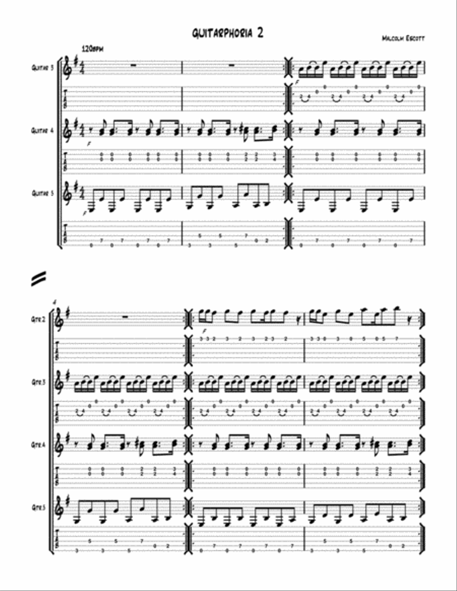 Guitarphoria 2-The Sequel Electric Guitar scores gallery preview page 1