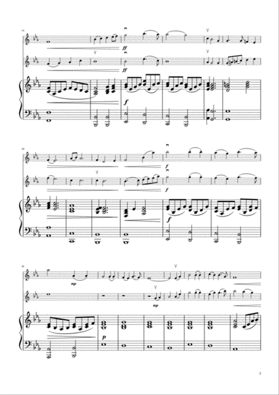 Were You There When They Crucified My Lord - Violin duo with piano accompaniment String Duet scores gallery preview page 4