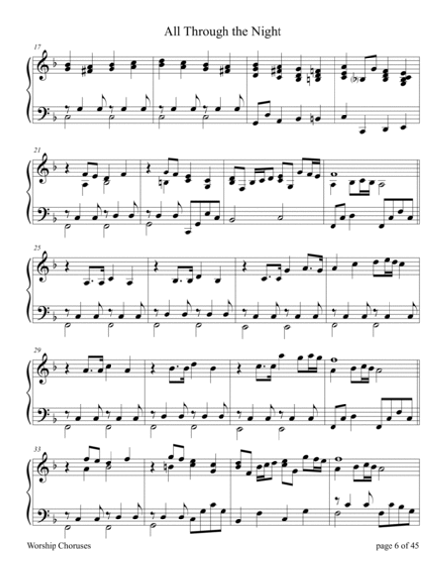 Worship Choruses (A Collection of 16 Praise Songs Arranged as Intermediate Piano Solos) Piano Solo scores gallery preview page 6