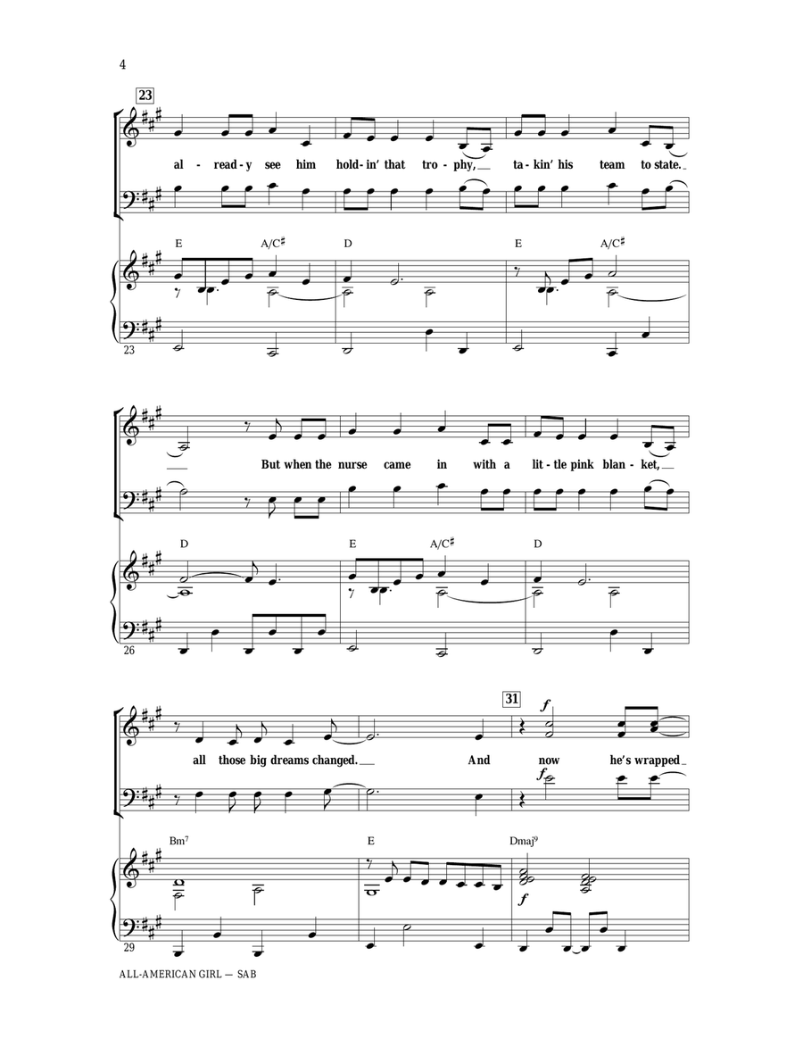 All-American Girl 3-Part scores gallery preview page 3