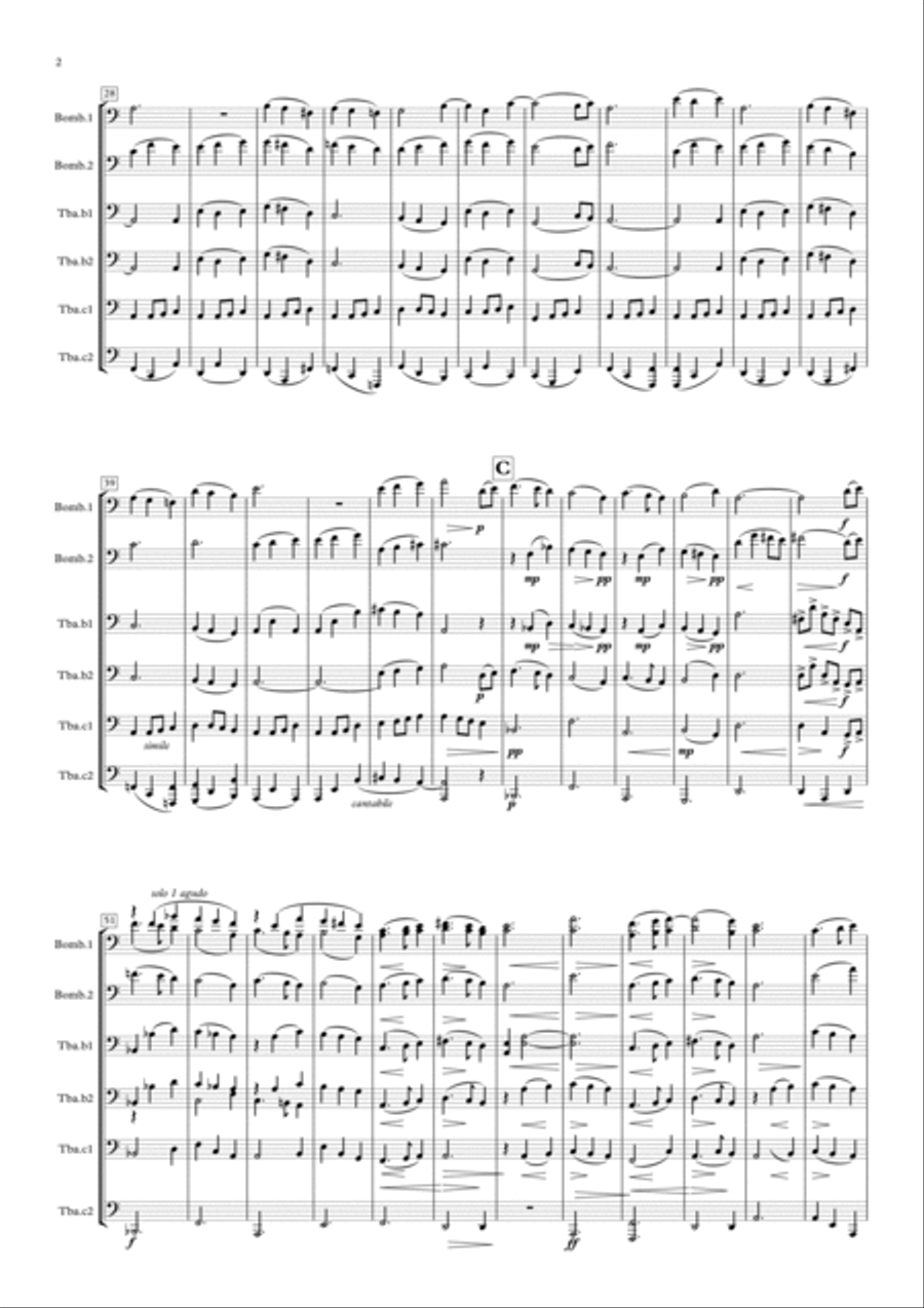 Land of Dragons / Land of Tubas Large Ensemble scores gallery preview page 2