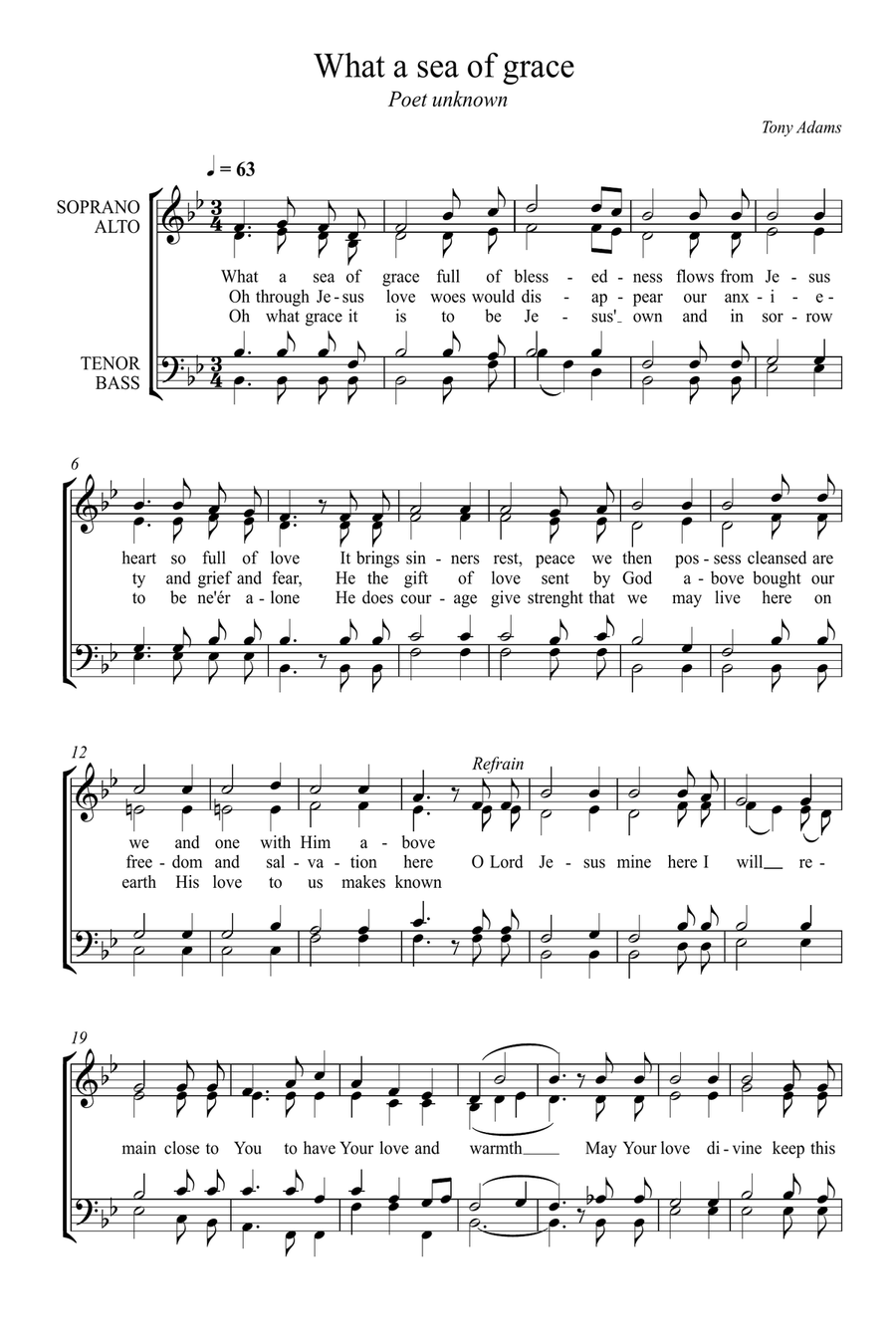What a sea of grace 4-Part scores gallery preview page 1