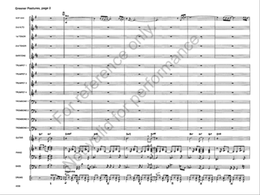 Greener Pastures Greener Pastures Jazz Ensemble scores gallery preview page 3