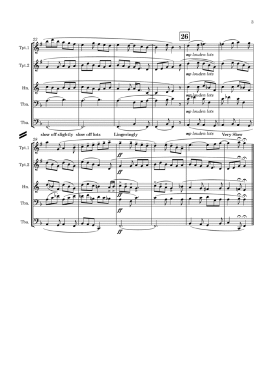 Ye Banks And Braes O'bonnie Doon Brass Quintet scores gallery preview page 4