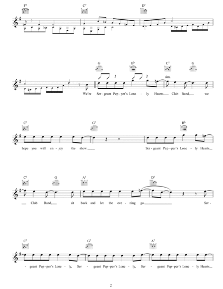 Sgt. Pepper's Lonely Hearts Club Band Piano scores gallery preview page 2