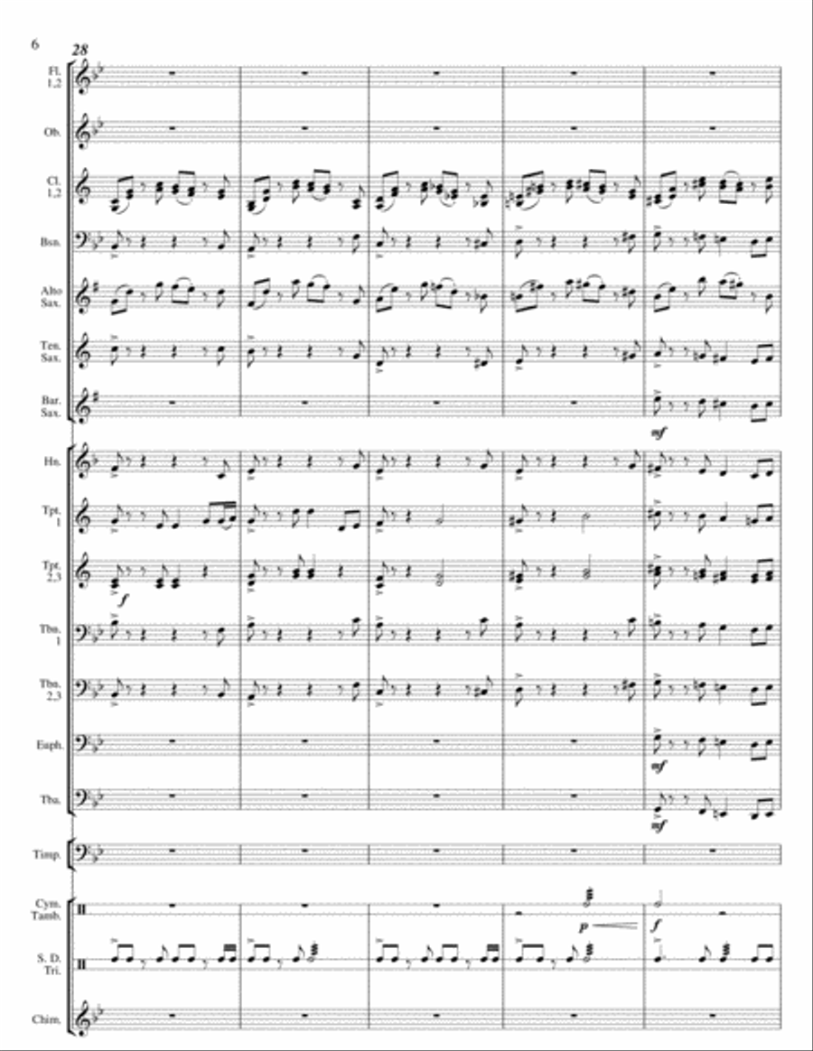 America the Beautiful Concert Band scores gallery preview page 6