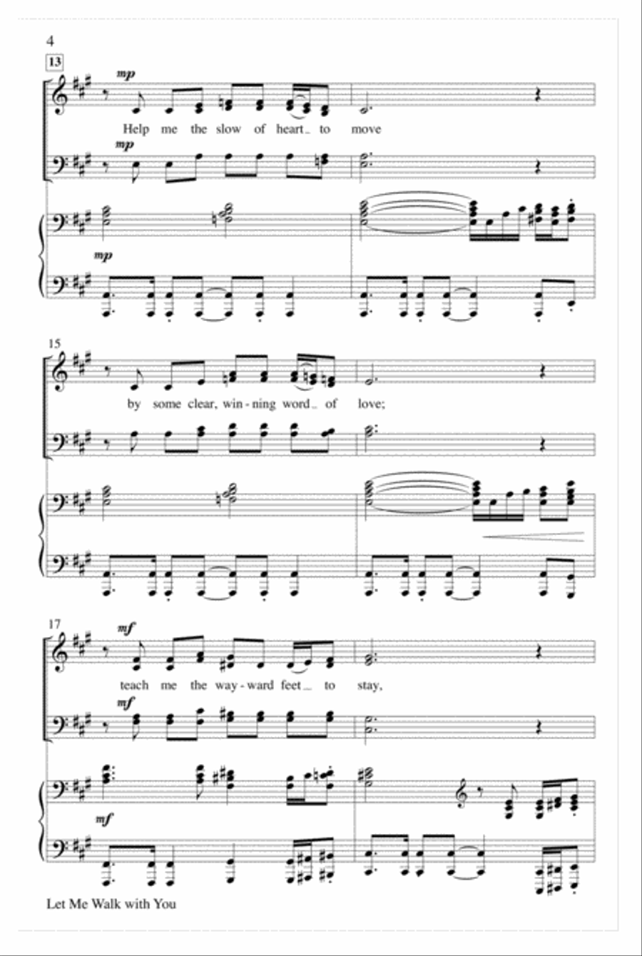 Let Me Walk with You Choir scores gallery preview page 4