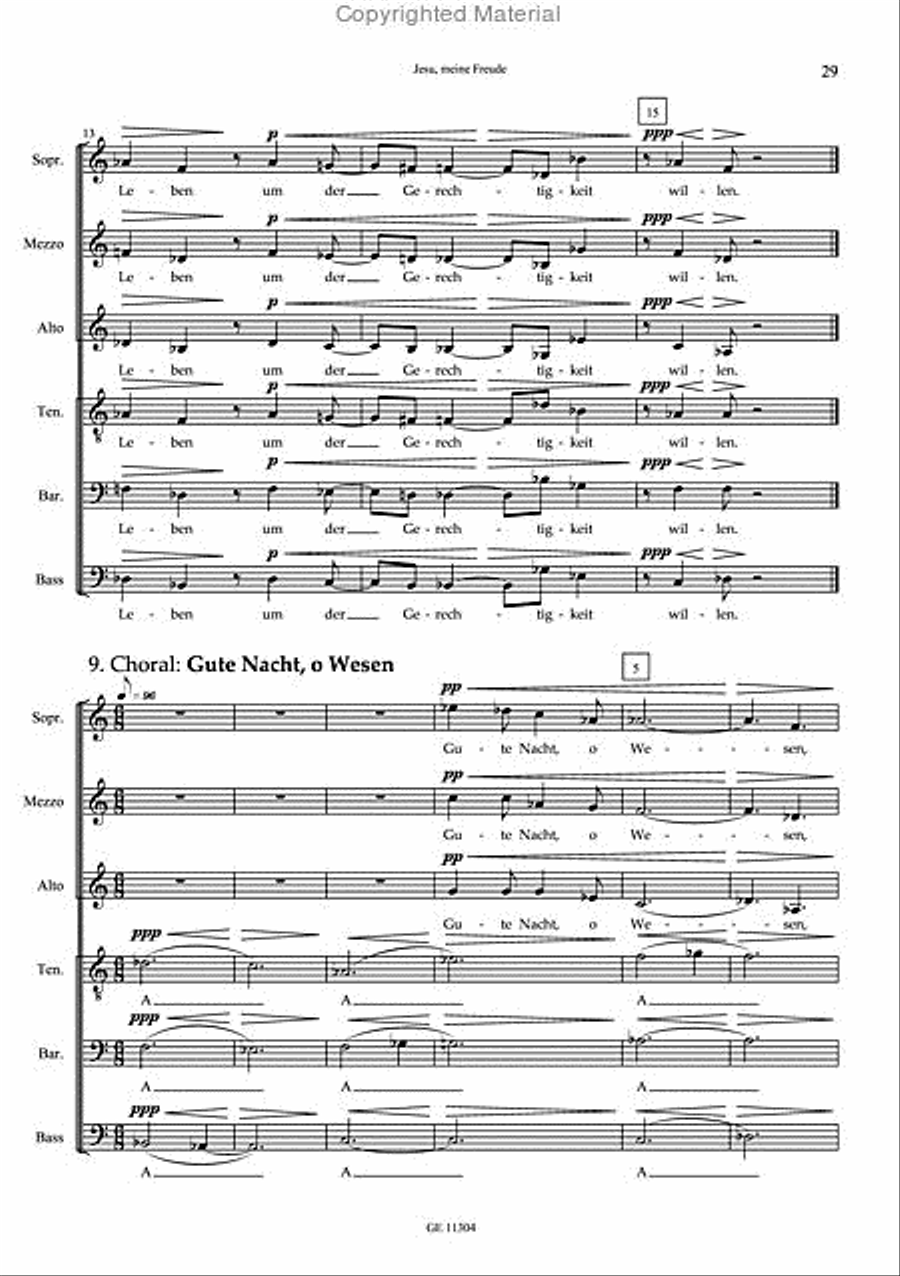 Jesu, meine Freude Choir scores gallery preview page 12
