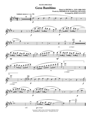 Gesú Bambino (arr. John Leavitt) - Flute 1/Piccolo