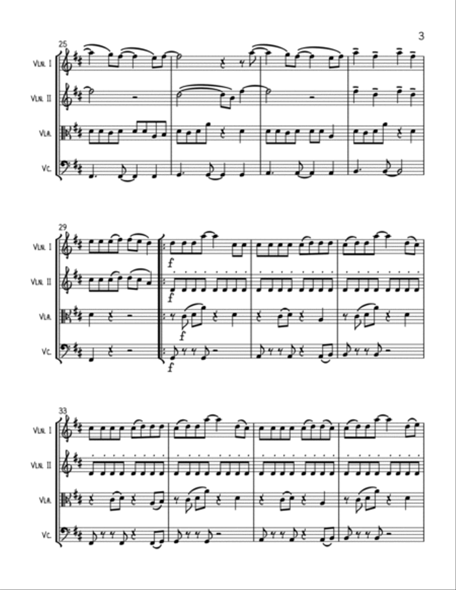Stay String Quartet scores gallery preview page 3