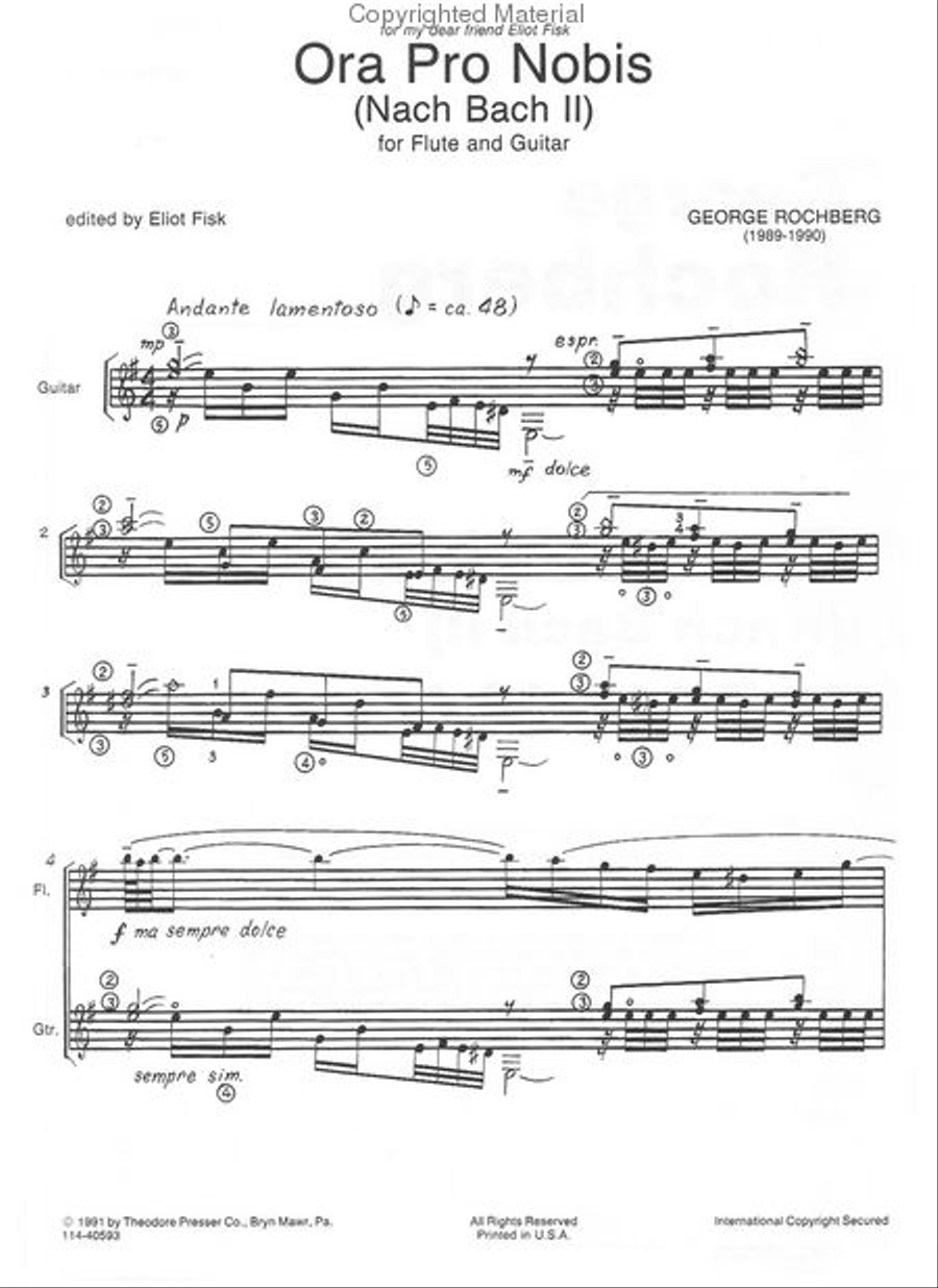 Ora Pro Nobis (Nach Bach Ii) Chamber Music scores gallery preview page 2