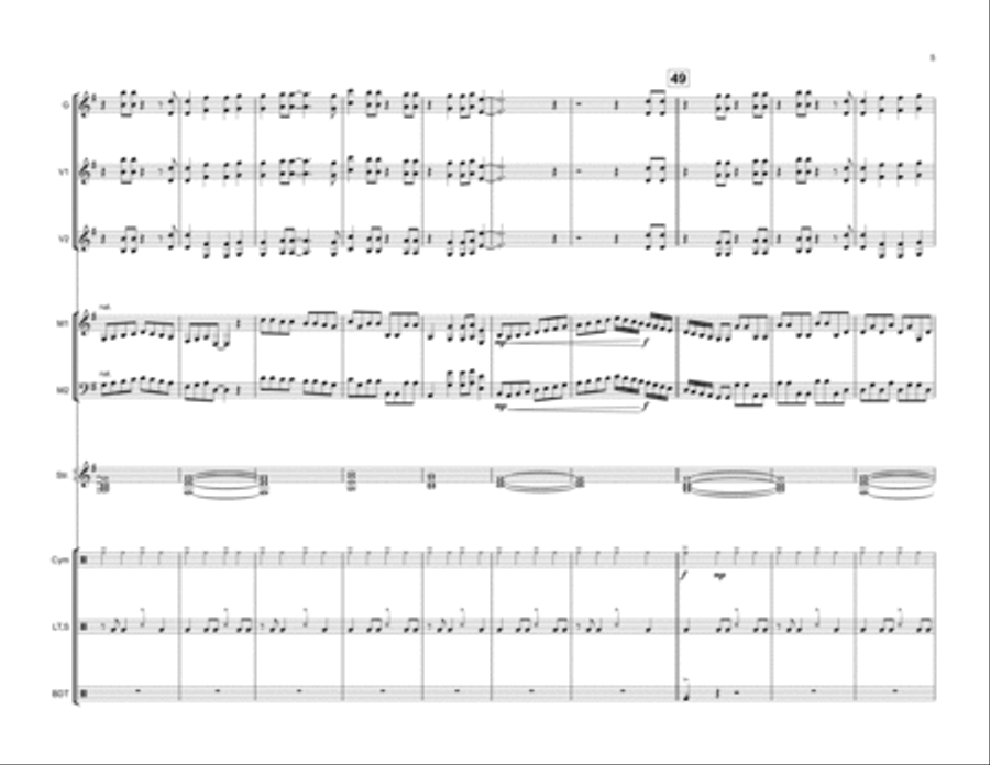 A Million Dreams Percussion Ensemble scores gallery preview page 6