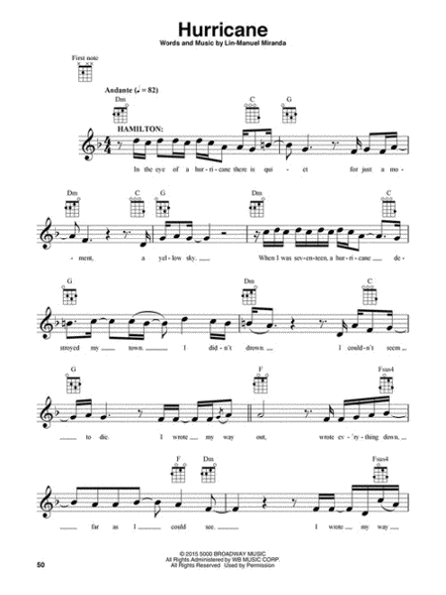 Hamilton Ukulele scores gallery preview page 6