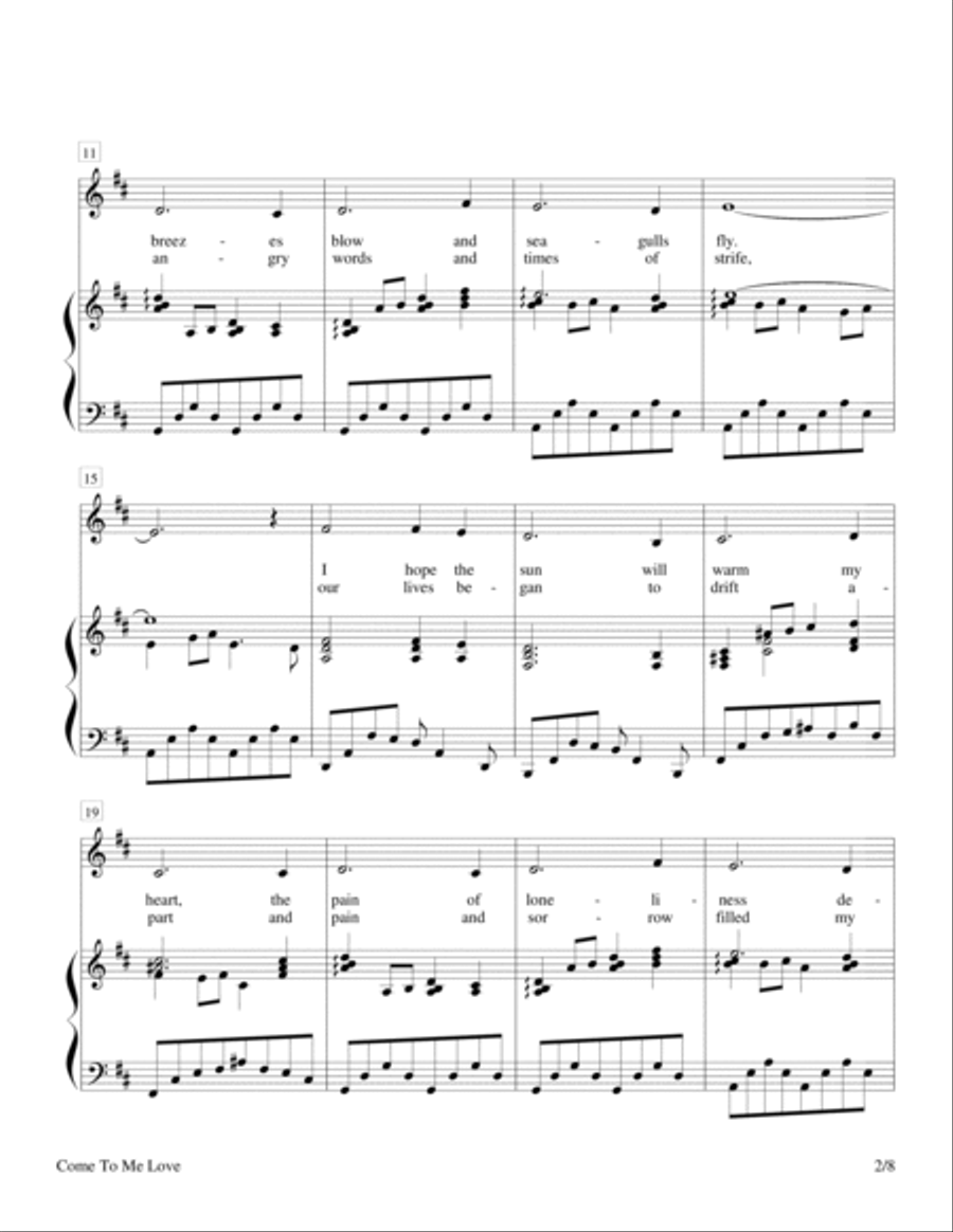 Come To Me Love Voice scores gallery preview page 2