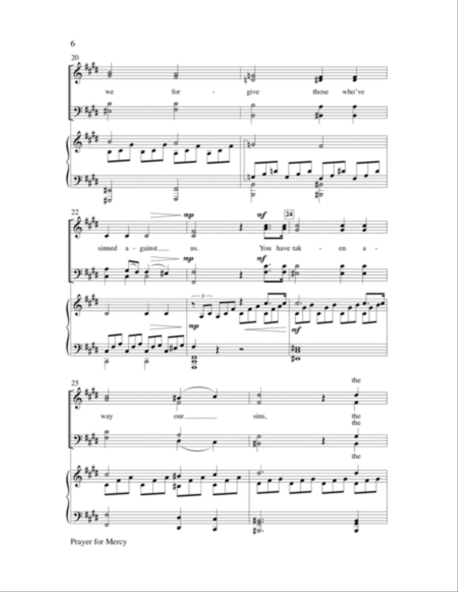 Prayer for Mercy 4-Part scores gallery preview page 6