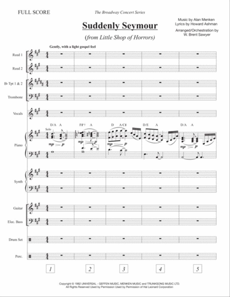 Suddenly Seymour - Score Only Large Ensemble scores gallery preview page 2