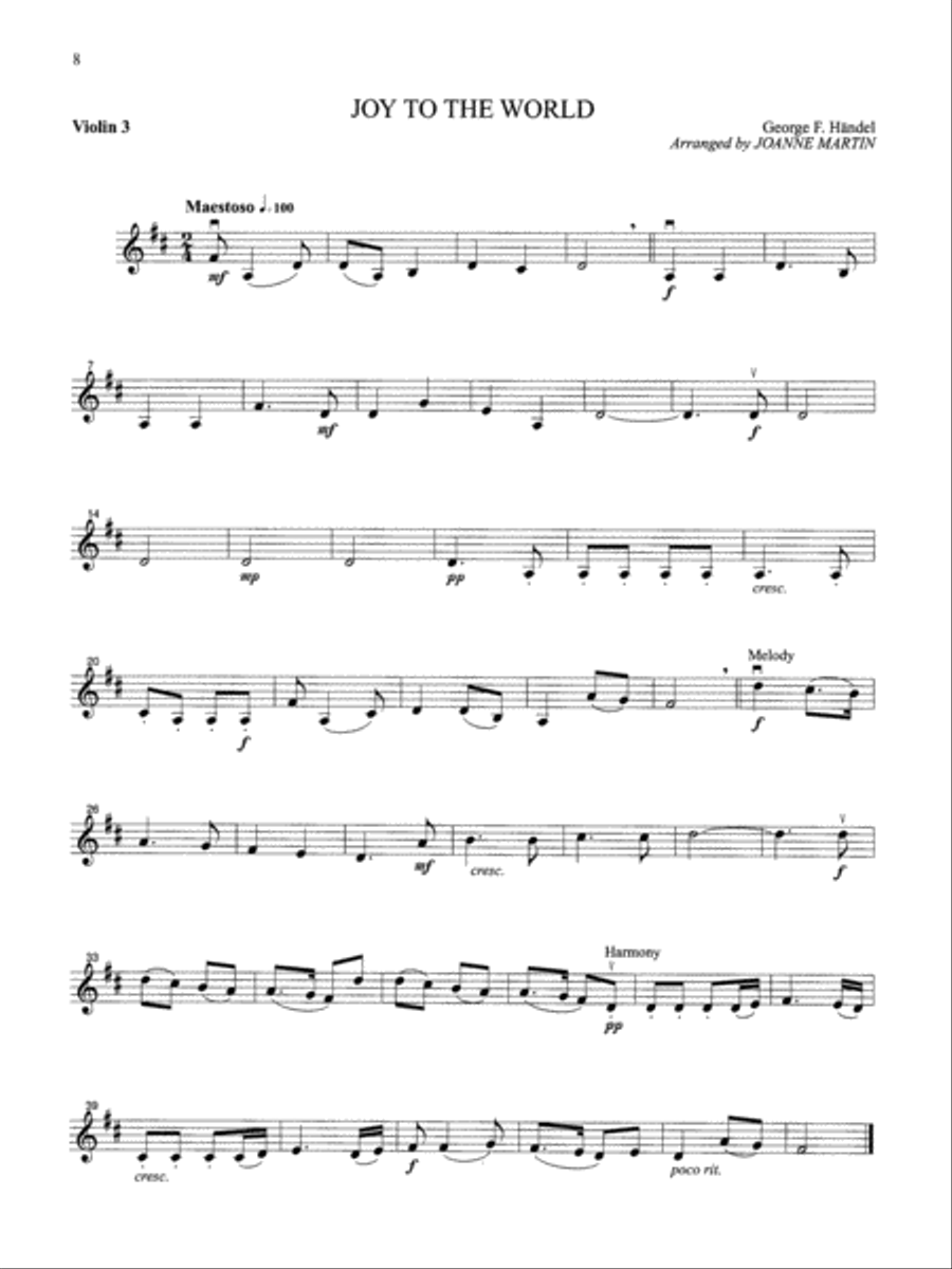 Festive Strings for String Quartet or String Orchestra String Quartet scores gallery preview page 5