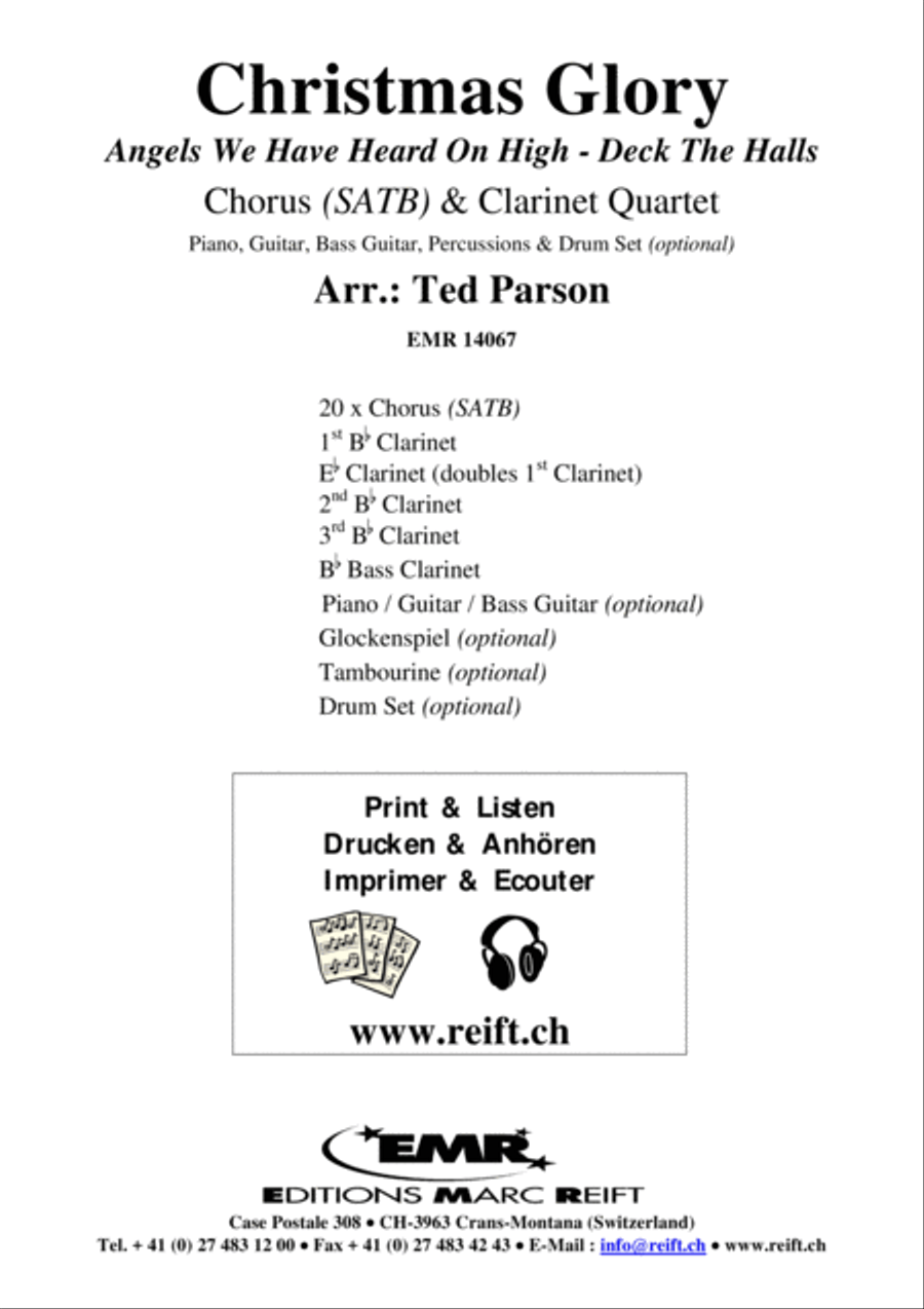 Christmas Glory Clarinet Quartet scores gallery preview page 2