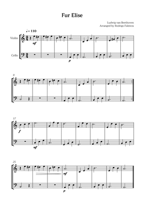 Fur Elise (for violin and cello)