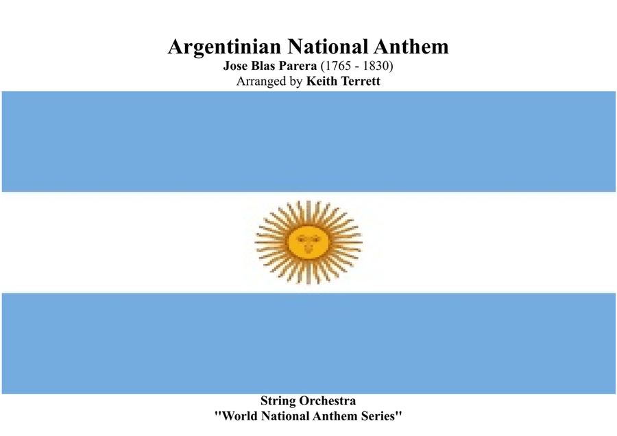 Argentinian National Anthem for String Orchestra (World National Anthem Series) String Quartet scores gallery preview page 1