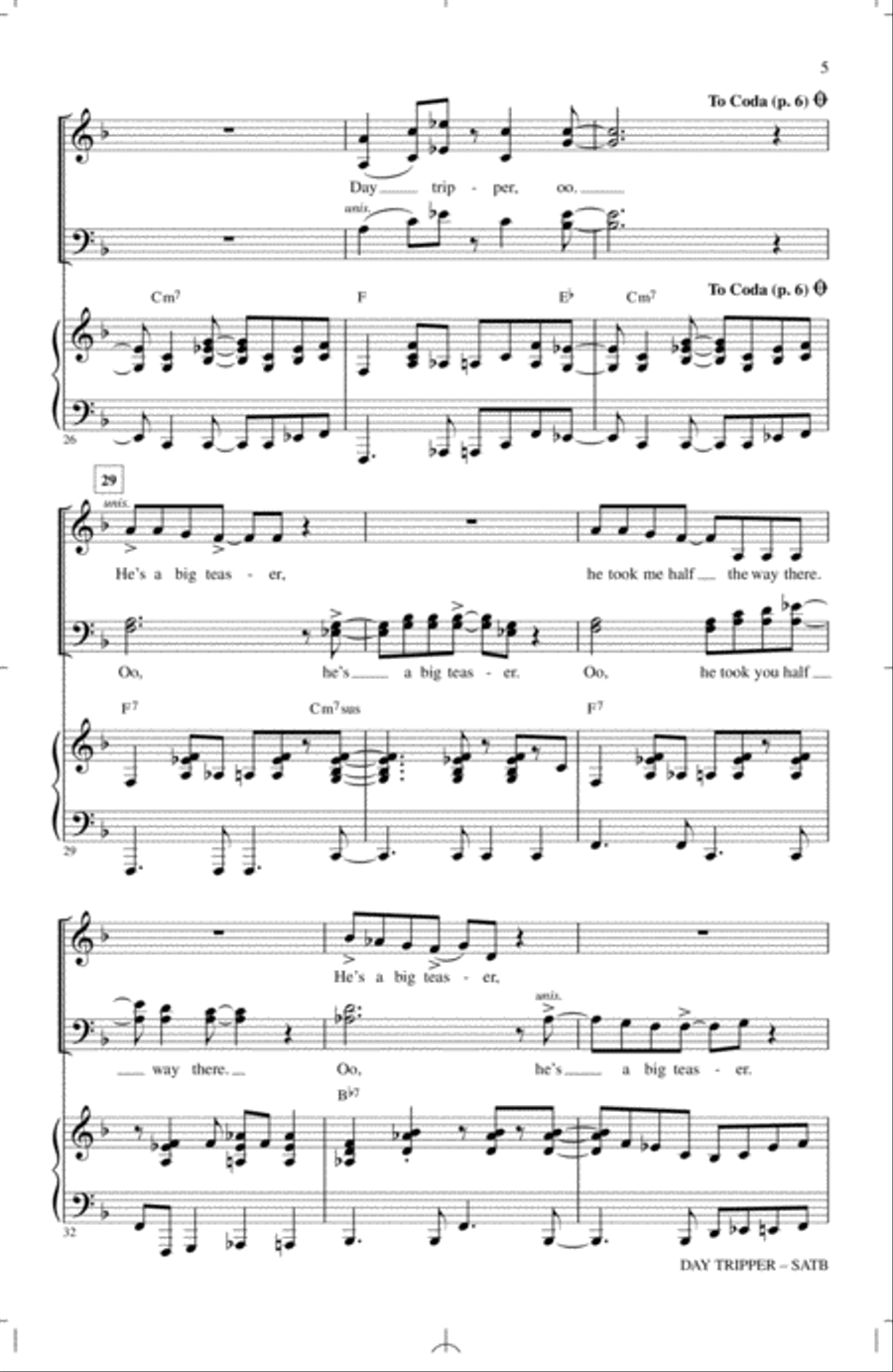 Day Tripper Day Tripper 4-Part scores gallery preview page 4