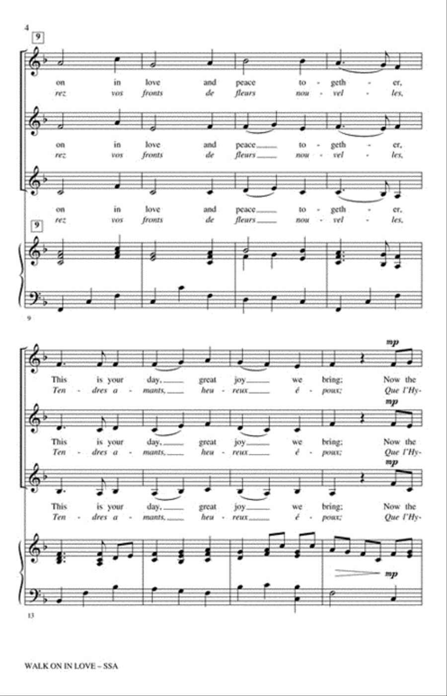 Walk On in Love (Parez Vos Fronts) SSA scores gallery preview page 3