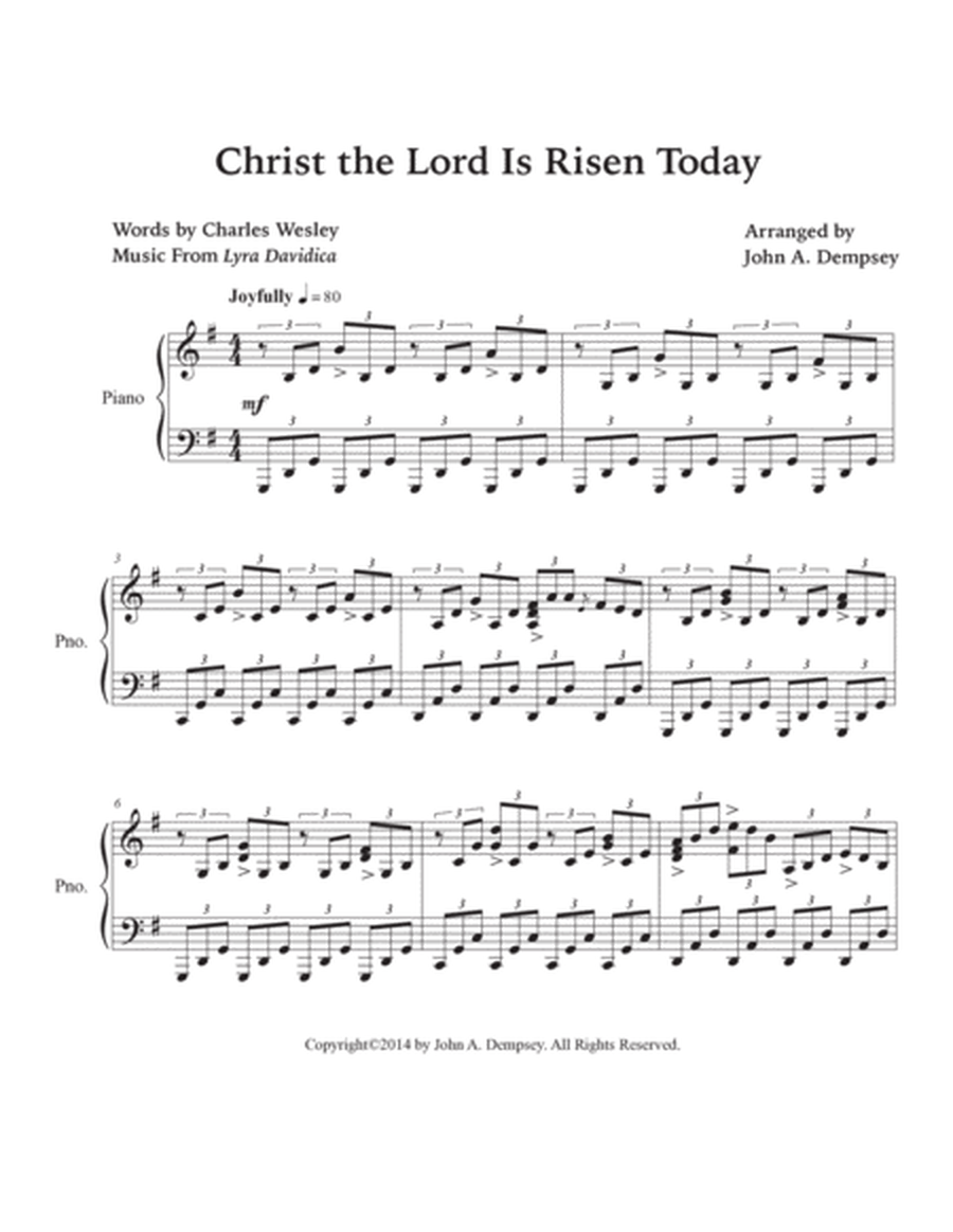 Christ the Lord is Risen Today (Piano Solo in G Major) image number null