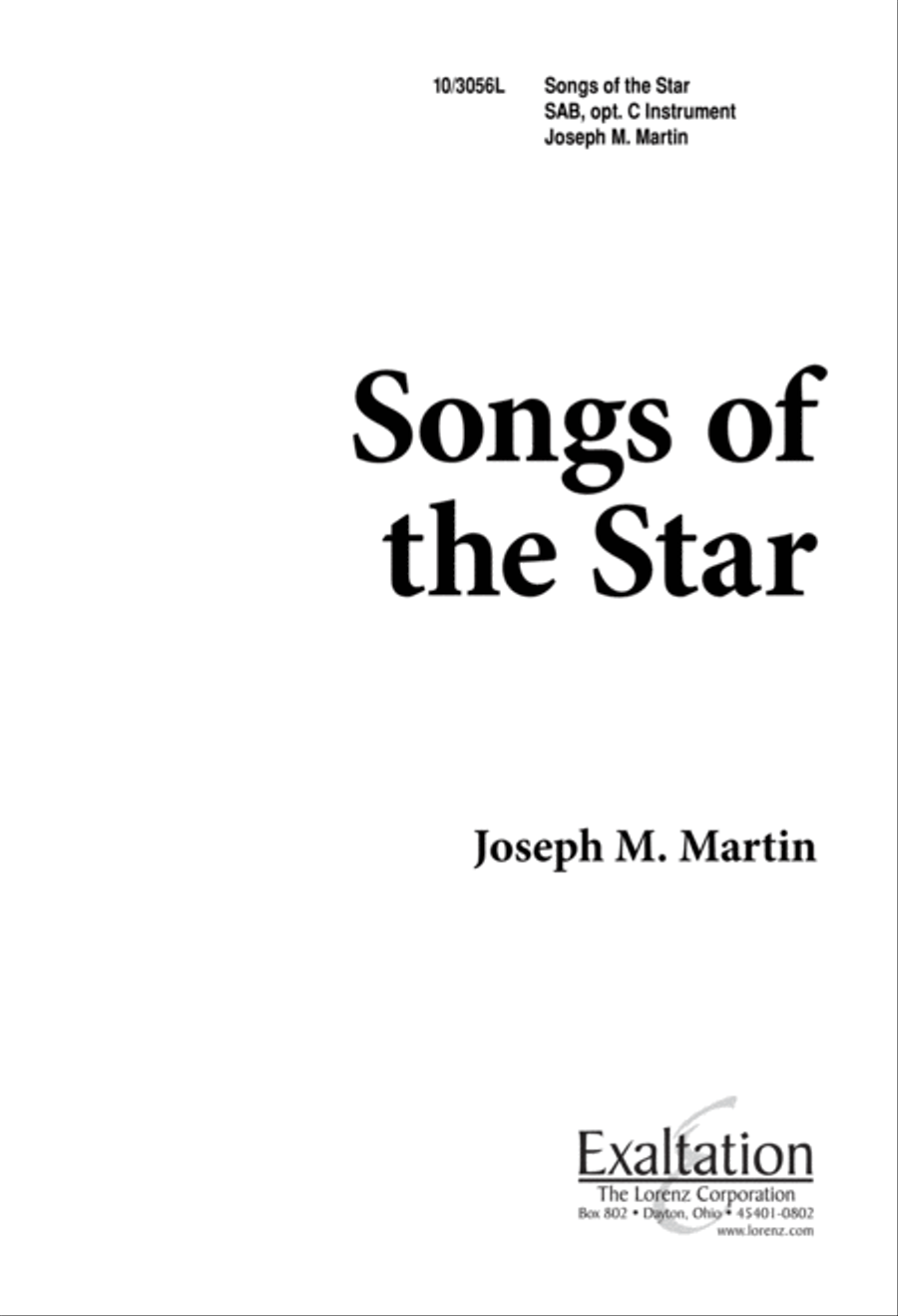Songs of the Star 3-Part scores gallery preview page 1