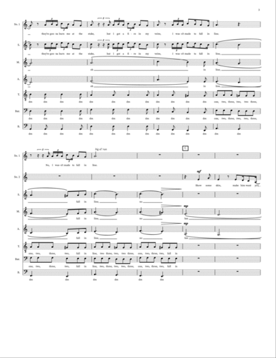 Fall In Line Fall In Line 4-Part scores gallery preview page 3