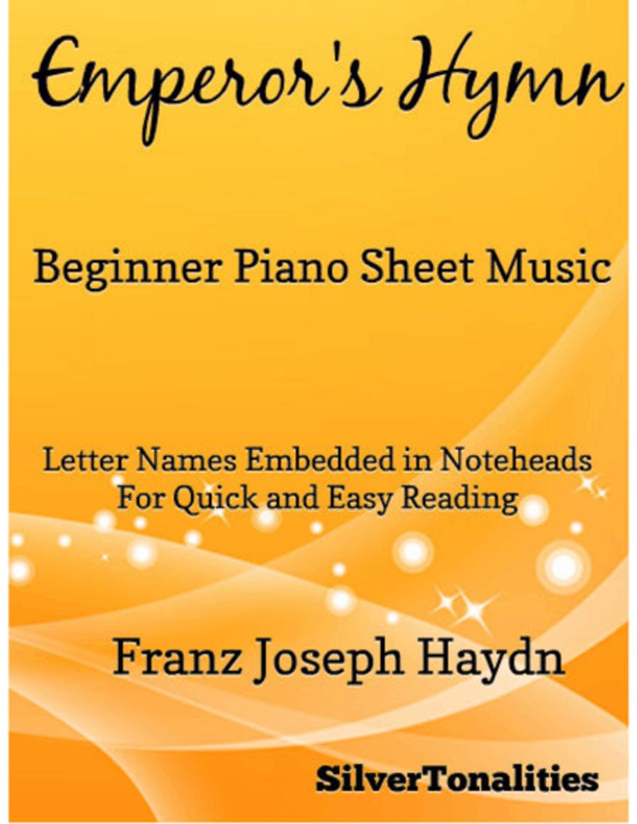 Emperor's Hymn Beginner Piano Sheet Music Easy Piano scores gallery preview page 1