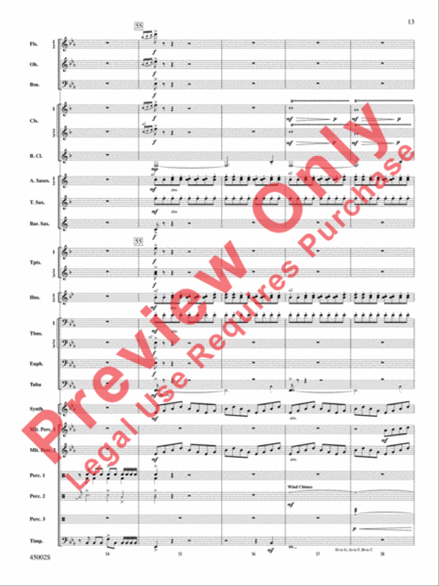 Winds of Change Concert Band scores gallery preview page 14