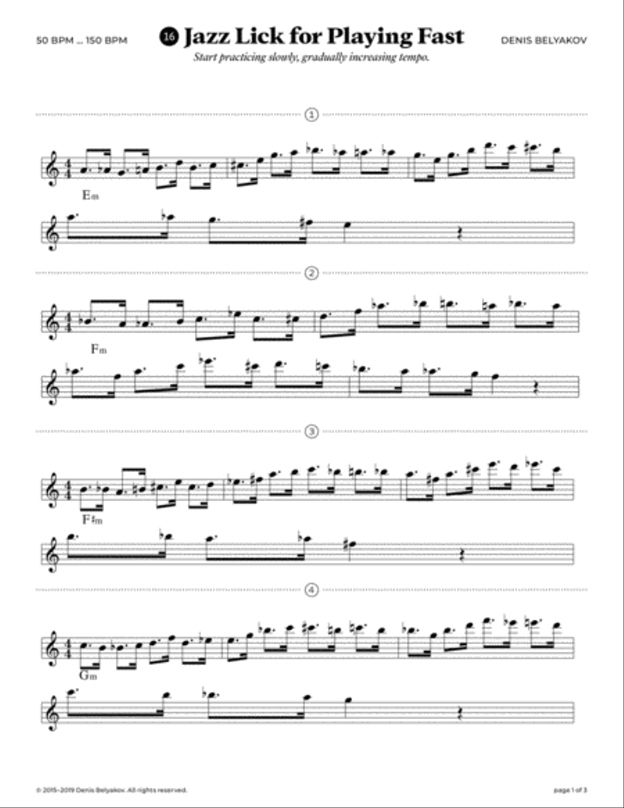Jazz Lick #16 for Playing Fast Large Ensemble scores gallery preview page 1