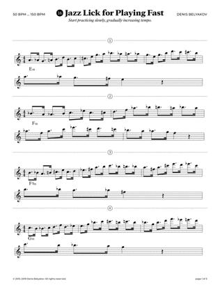 Jazz Lick #16 for Playing Fast