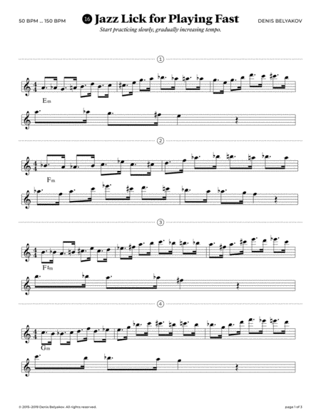 Jazz Lick #16 for Playing Fast image number null