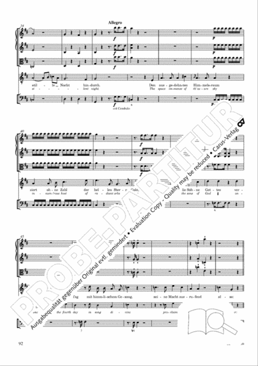 The Creation (Die Schopfung) 4-Part scores gallery preview page 112