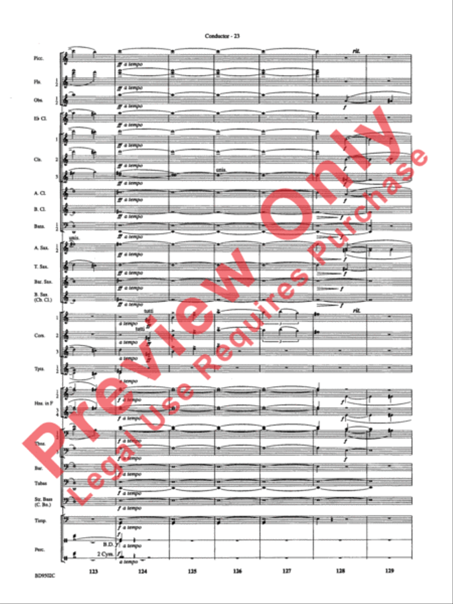 Symphony No. 3 for Band Concert Band scores gallery preview page 26