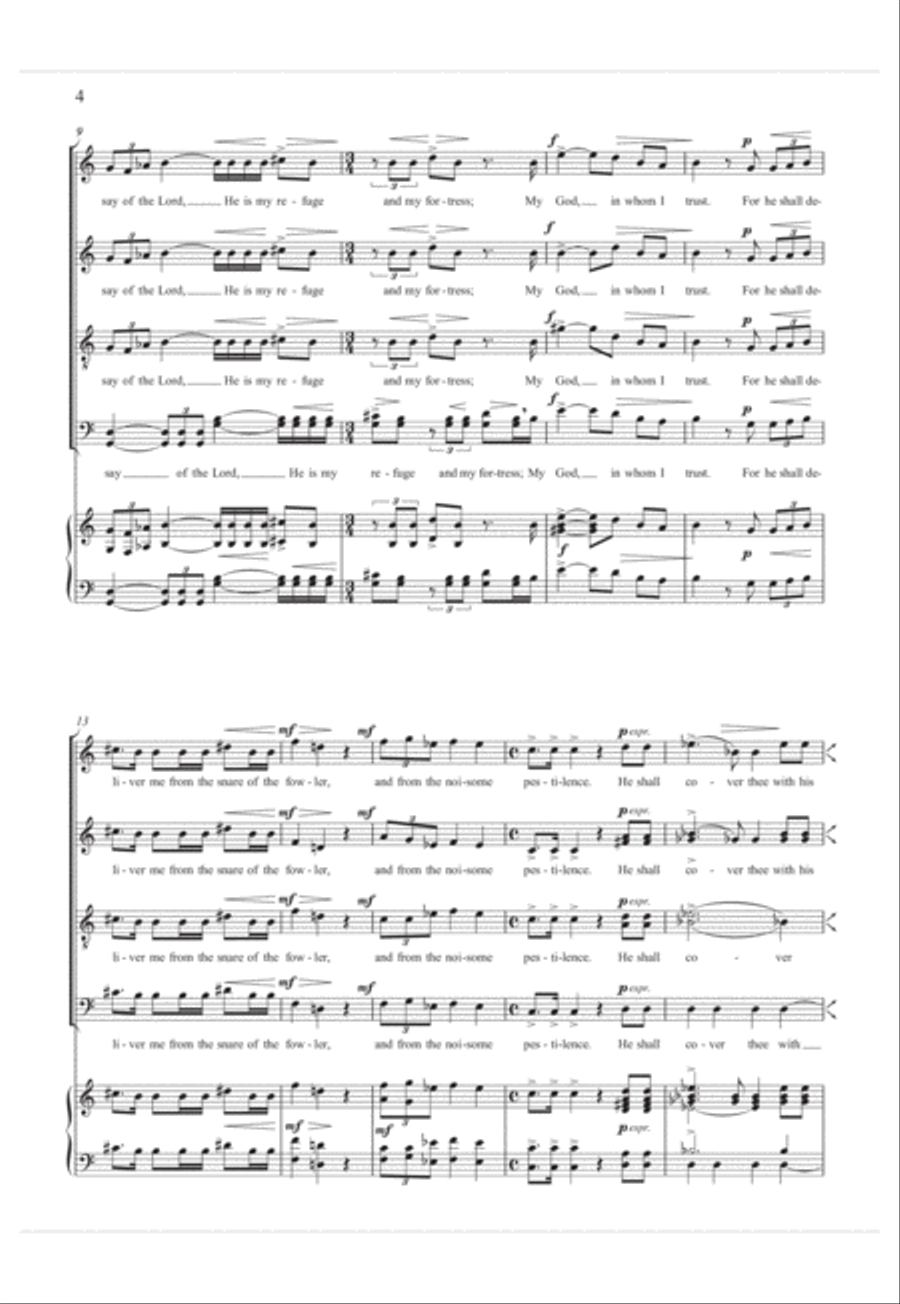 He that dwelleth in the secret place of the Most High SSAATTBB scores gallery preview page 4