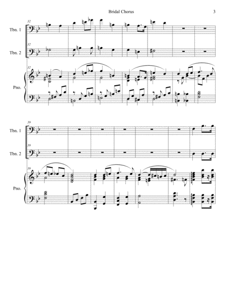 Bridal Chorus (Trombone Duet - Piano Accompaniment) image number null