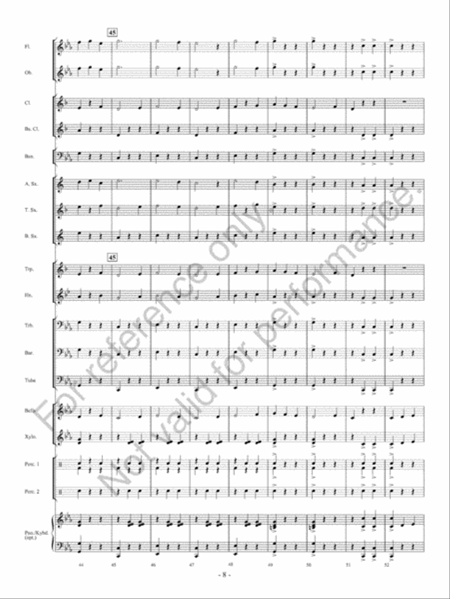 Waltz Of The Wraiths Concert Band scores gallery preview page 9