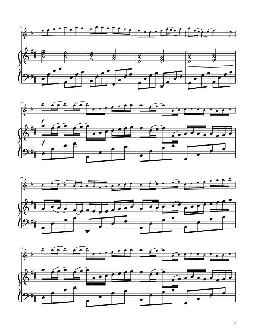 Canon in D - Oboe D'amore Solo w/ Piano Oboe scores gallery preview page 3