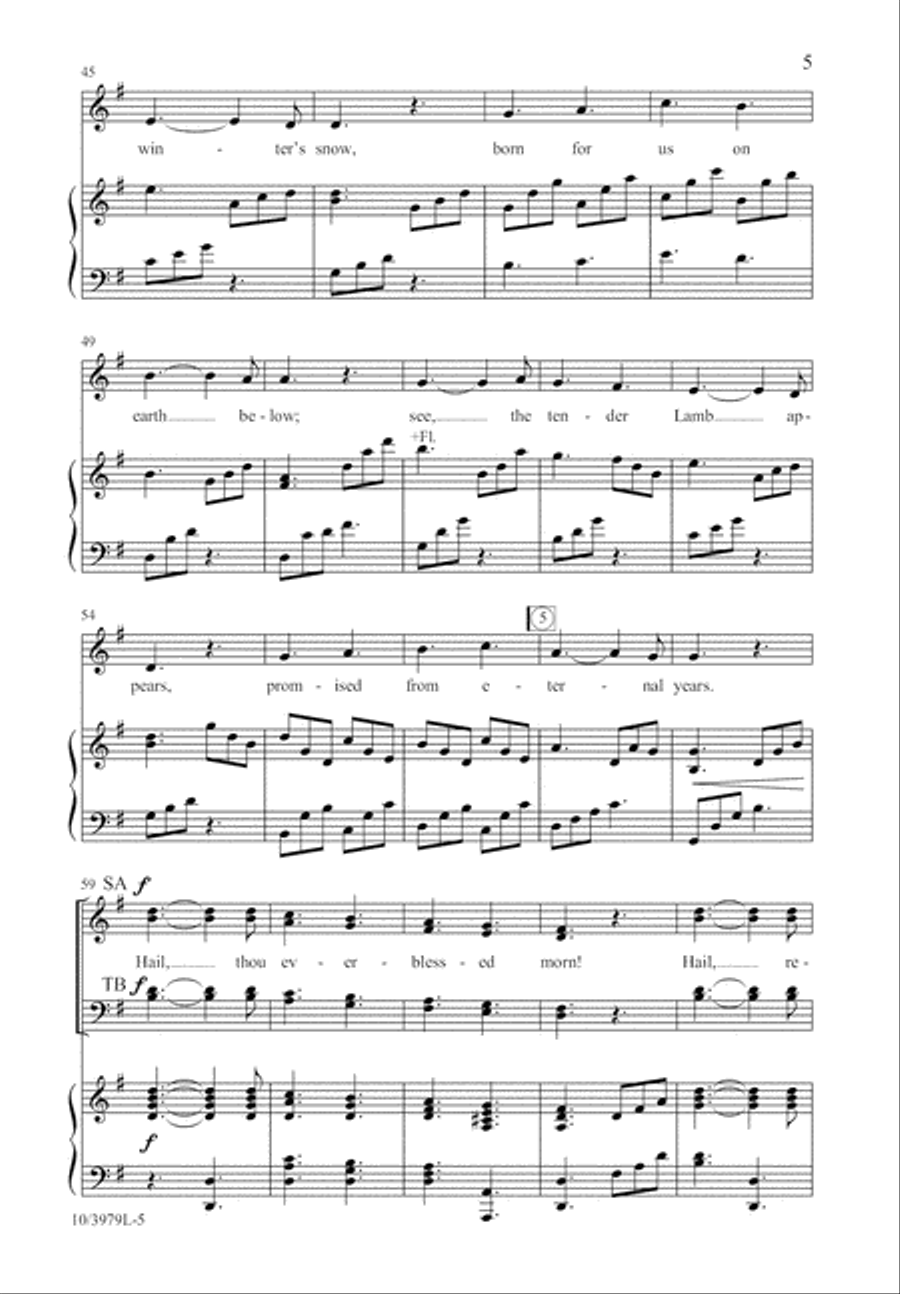 O Hear the Angel Voices 4-Part scores gallery preview page 5