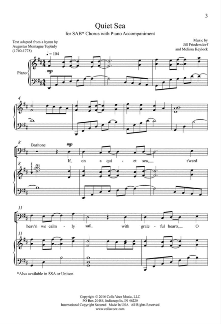 Quiet Sea 3-Part scores gallery preview page 2