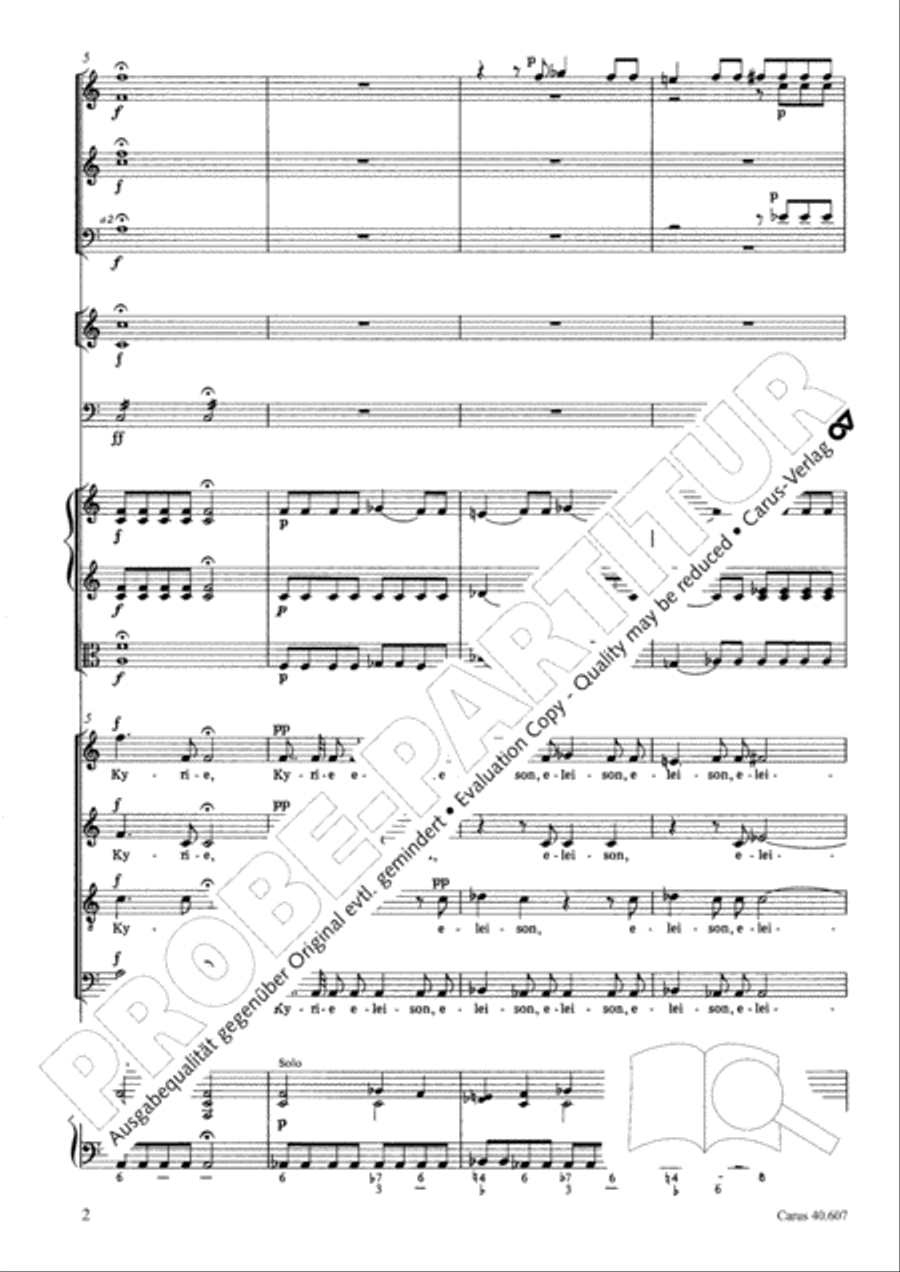 Mass in time of war (Missa in tempore belli) 4-Part scores gallery preview page 13