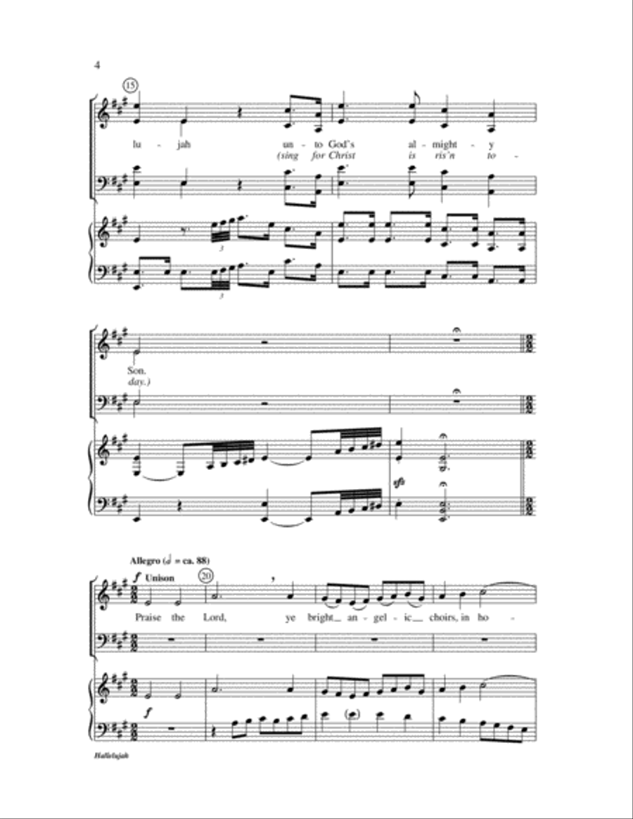 Hallelujah (from Mount of Olives) 4-Part scores gallery preview page 4