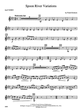 Spoon River Variations: 2nd F Horn