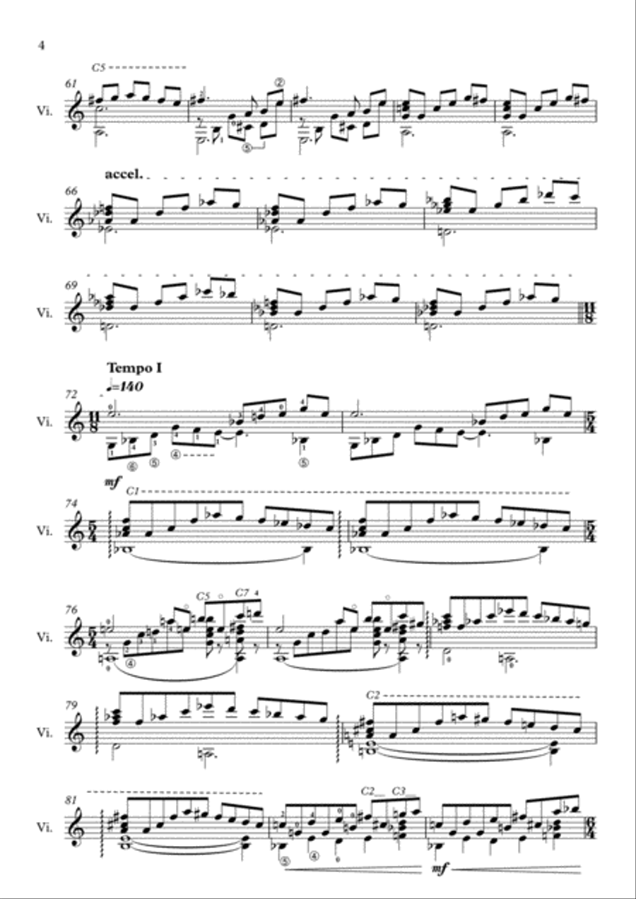 SONATINA FOR GUITAR- Danilo Lamas Classical Guitar scores gallery preview page 4