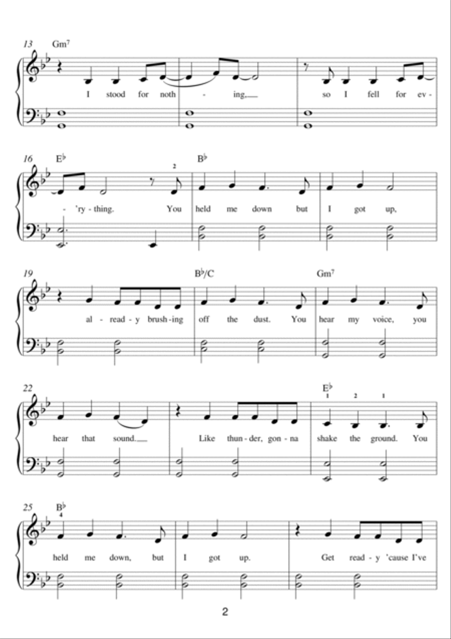 Roar Easy Piano scores gallery preview page 2