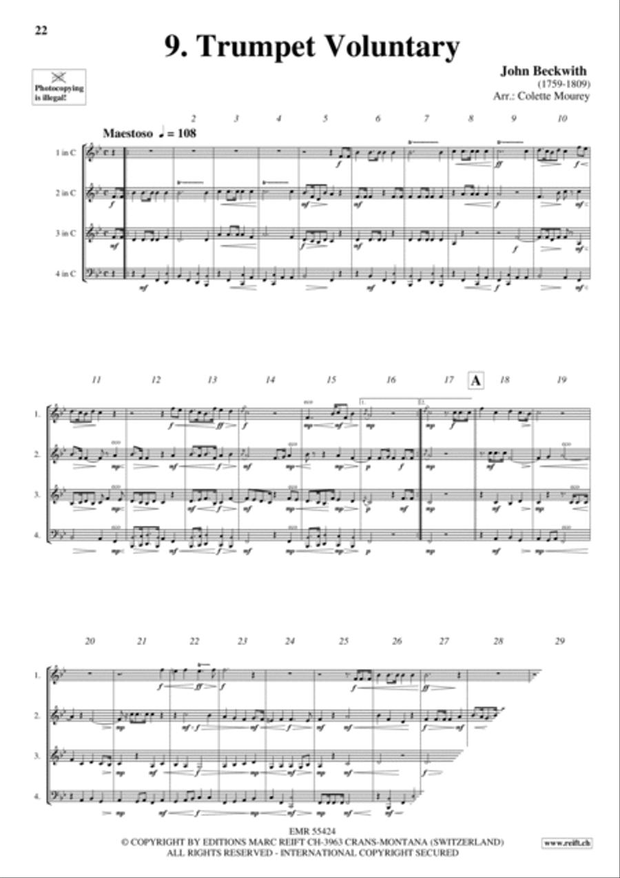 10 Greatest Voluntaries Woodwind Quartet scores gallery preview page 11