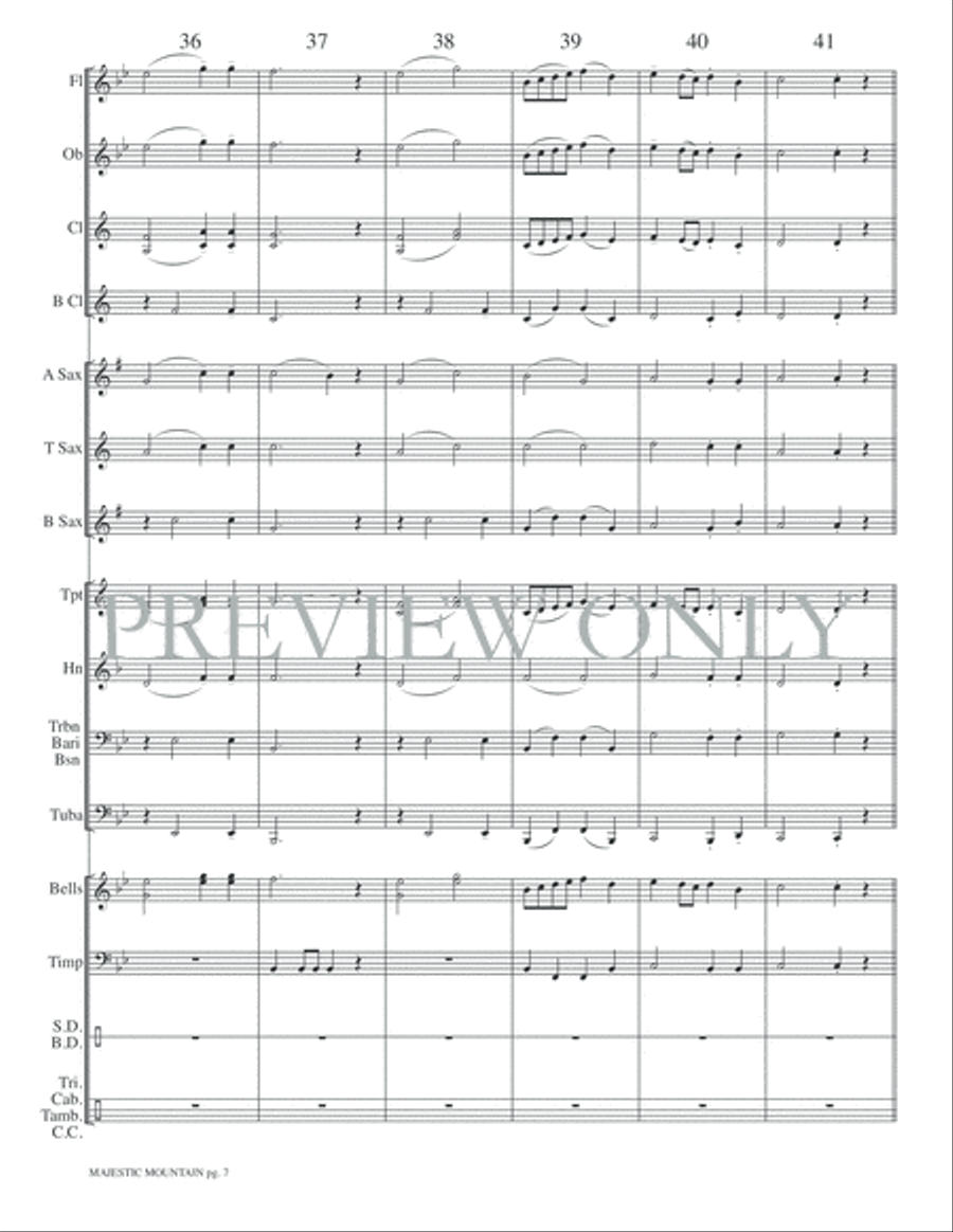 Majestic Mountain Concert Band scores gallery preview page 10